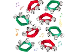 RRSHNSGV 8 Pcs Band Wrist Bells,Christmas Wrist Bells,Jingle Bells Musical Instrument Percussion for Christmas Party Favors Toys,Birthday Gifts
