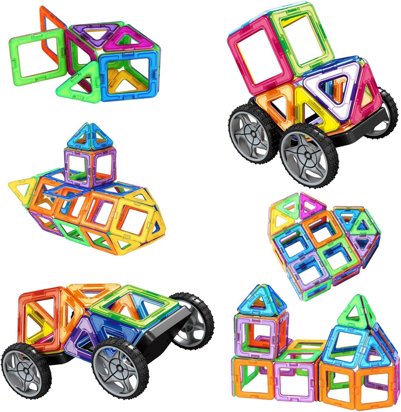 Amztronics Bloques de Construcción Magnéticos 39 Piezas Imantados Juegos de Construcción Juguetes Creativos y Educativos, Mejor Regalo para Niños: Amazon.es: Juguetes y juegos