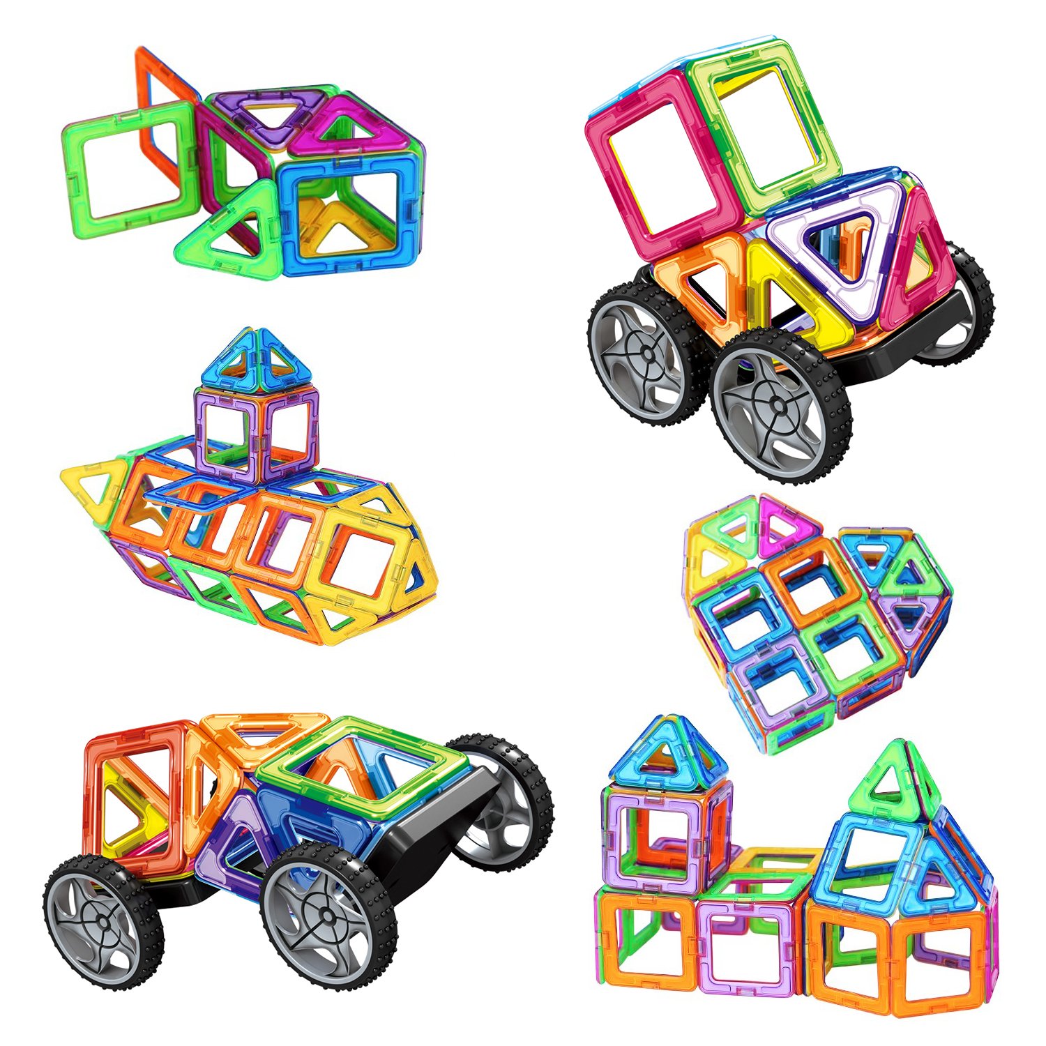 Bloques de Construcción Magnéticos Amztronics Magnéticos Construcciones Imantados Magnéticas Piezas Juegos de