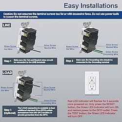 ELECTECK 20 Pack GFCI Outlets 15 Amp, Tamper