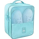 Ebbniur Travel Shoe Bag Waterproof Shoe Organizer Bag Holds 3 Pair of Shoes Shoe Packing Cube for Suitcase Travel and Daily Use Storage Pouch with Handle (Blue)