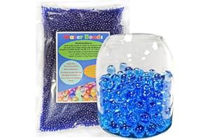 NIKOEO 10000 Pcs Water Gel Jelly Beads, Blue Water Gel Bead for Vase Filler, Wedding Centerpiece, Christmas Decorations, Festive Floral Decoration