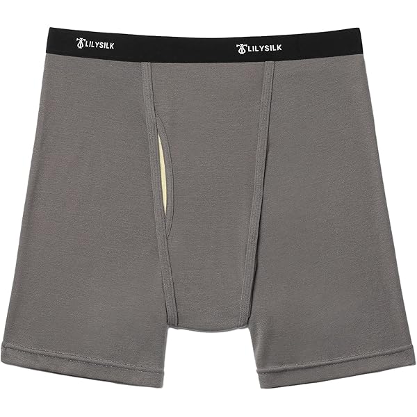 Pack Mens Boxer Briefs Underwear 100% Cotton Gray Black Trunk