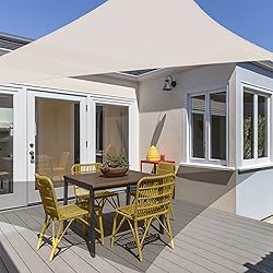 AsterOutdoor Sun Shade Sail Triangle 16' x 16' x