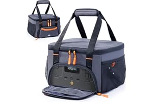 FRECOLSH Heavy-Duty Portable Power Station Storage Case Compatible with Ecoflow RIVER 2 Solar Power Bank Carrying Case for Outdoor Camping Essentials Carrying Case Only