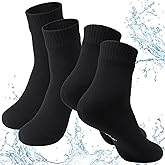 Geyoga 2 Pairs Waterproof Unisex Breathable Ankle Socks Skiing Hiking Wading Fishing Outdoor Socks for Men Women, Large