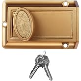 NU-Set Lock | Night Safety Deadbolt Lock | 5 Pin Keyed Cylinder for Added Door Security | Home Improvement &amp; Door Hardware (Bronze)