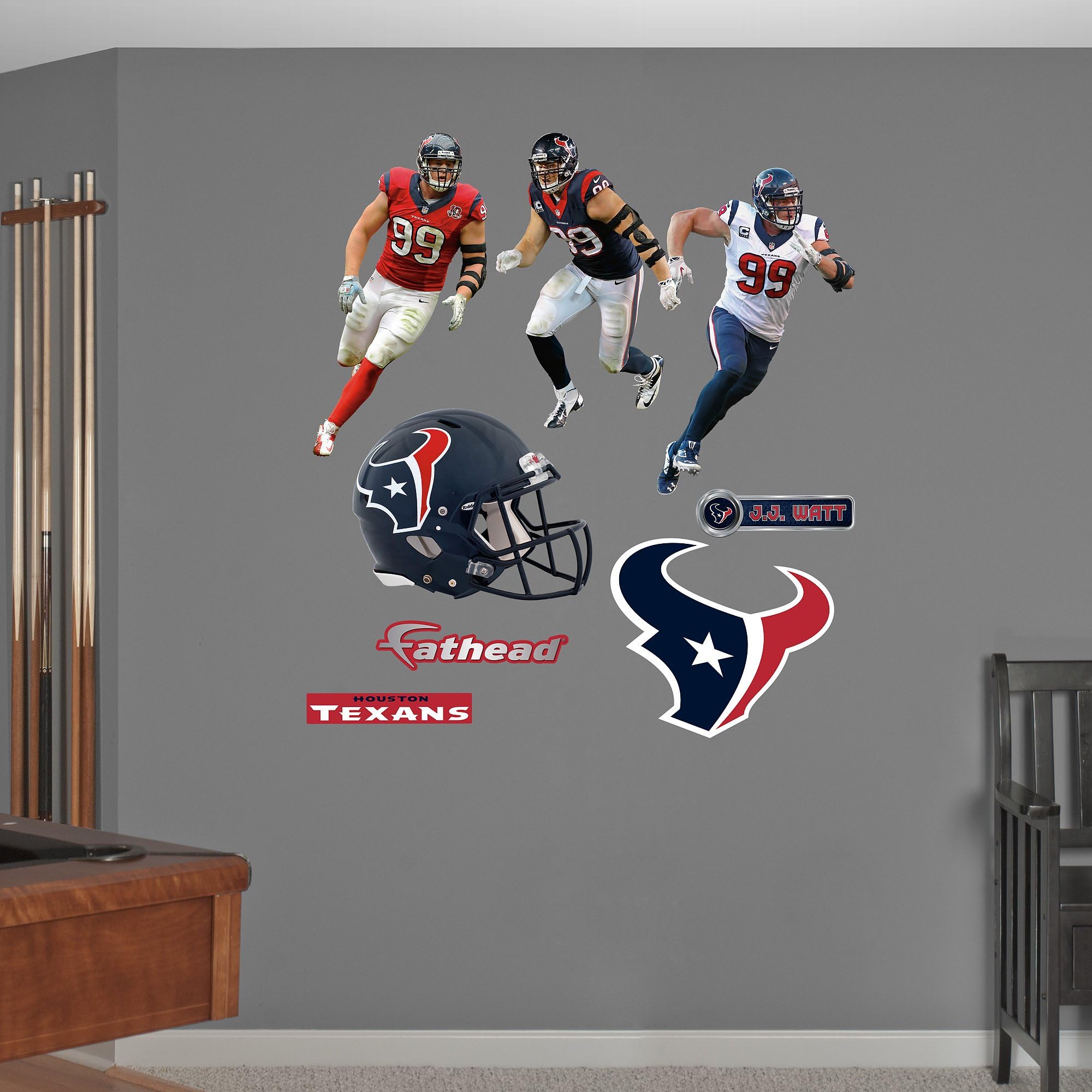 Fathead NFL Houston Texans J.J. Watt Hero Pack Wall Decal