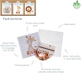 Trimits 3PK Cross Stitch Kits for Beginners Giraffe Elephant Lion 13x13cm view 3