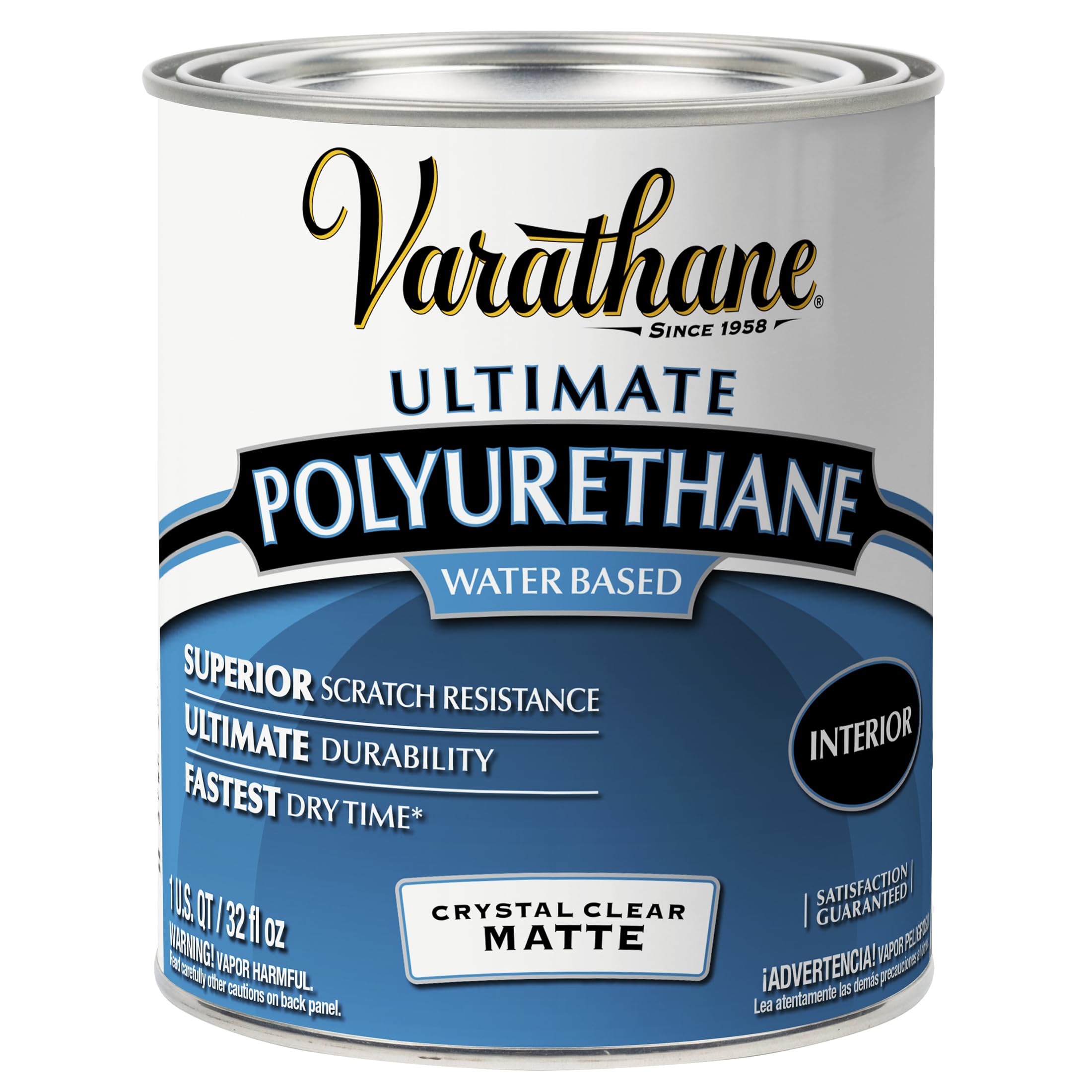 Photo 1 of Varathane 262074 Water-Based Ultimate Polyurethane, Quart, Matte