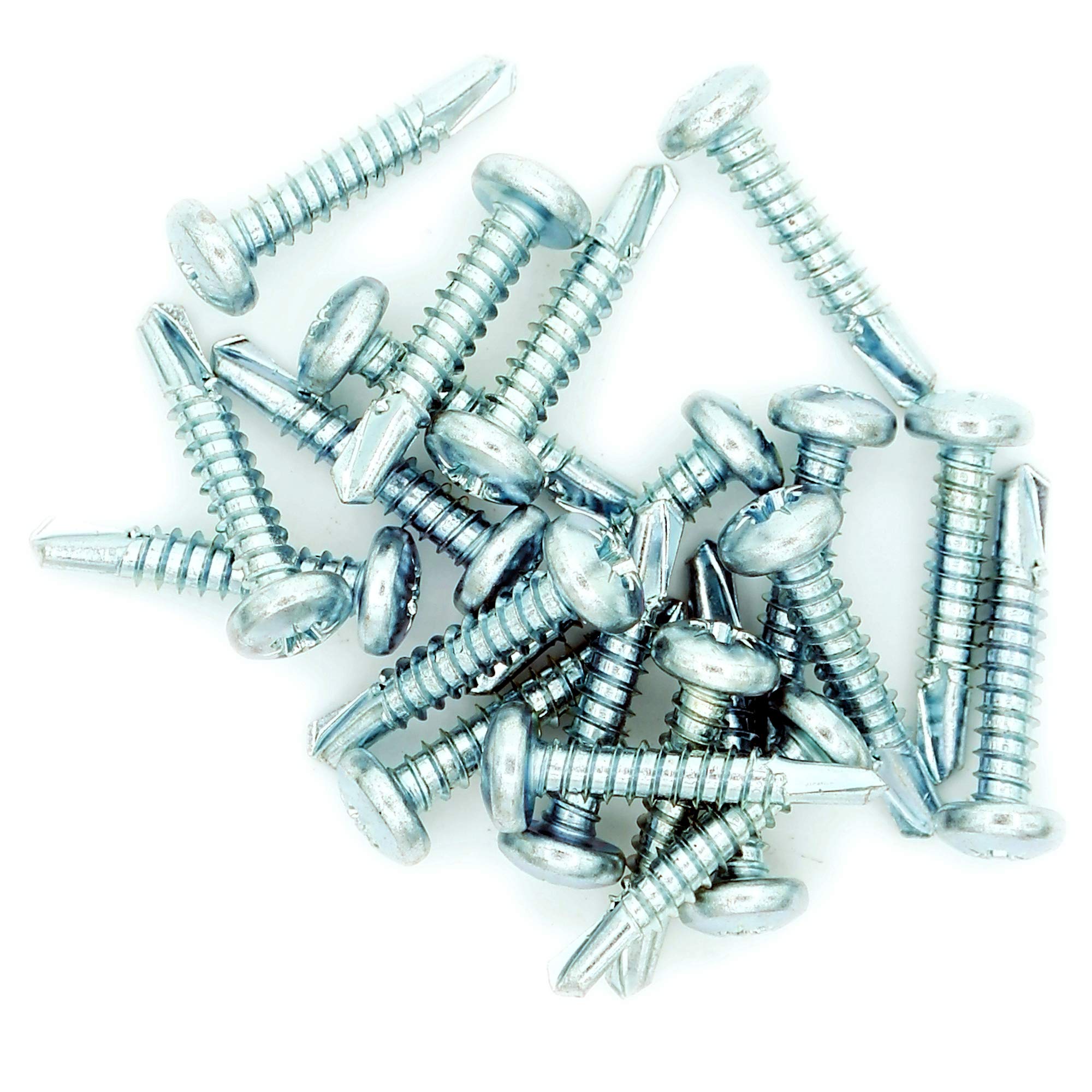 M4.2 (4.2mm x 25mm) Pozi Pan Self-Drilling Screw - Steel (Pack of 20)