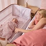 Tutti Bambini CoZee Breeze 2025 2-in-1 Bedside Crib Walnut Ecru 0-6m view 4