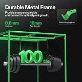 VIVOSUN 120x120x200 cm Grow Tent Mylar Viewing Window Base Tray VS4000 VSF4300 view 5