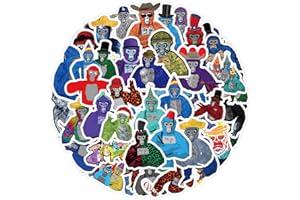 AAOIIXZ 60Pcs Gorilla Tag Stickers Pack, Funny Game Aesthetic Vinyl Waterproof Sticker Decal for Water Bottle,Laptop,Phone,Skateboard,Scrapbooking for Kids Teens Adults for Party Supply Decor…