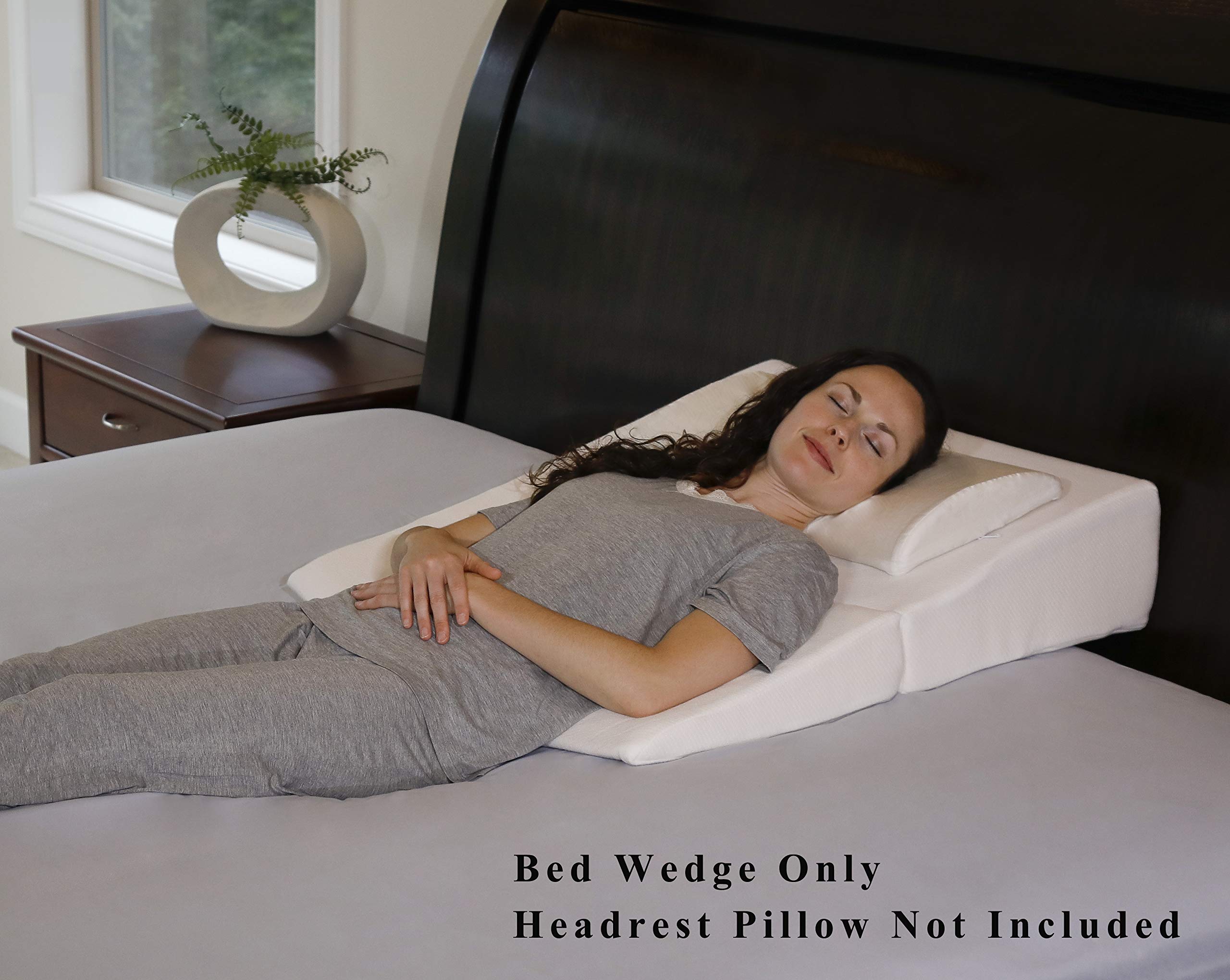InteVision Folding Bed Wedge Pillow (32" x 25" x 6.5") Dual layer Memory Foam eBay