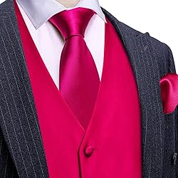 Barry.Wang Hot Pink Mens Suit Vest Paisley/Flower