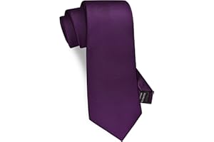 GUSLESON Classic New 3.15"（8cm） Men's Solid Color Necktie Wedding Business Tie + Gift Box