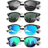 KALIYADI Sunglasses Men Polarized Sunglasses for Men Women Unisex Semi-Rimless Frame Retro Driving Sun Glasses UV Blocking