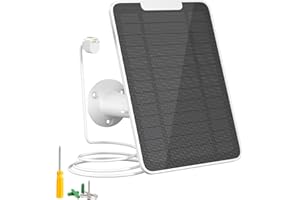 FOHOA Premium Solar Panel for Google Nest Camera, 5W Camera Solar Panel Power for Google Nest Cam Outdoor & Indoor (Battery Version), Special Made for Google Nest Cam, IP65 Waterproof, w/ 13ft Cable, 1 Pack
