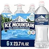 Ice Mountain Spring Bottled Water - 23.7 Fl Oz, 6 Pack | Pure Crisp Natural Spring Water for Everyday Refreshing Hydration, Sports Bottle with Flip Cap