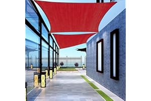 SHADEWIZ Rectangle 8' x 10' Red Sun Shade Sail Canopy Awning for Patio Backyard Lawn Garden Outdoor Activities Grade UV Block Mesh Netting, We Can Make Custom Sizes