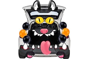 JOYIN Halloween Black Cat Trunk or Treat Car Decorations Kit for SUV Outdoor Indoor Decor, Party Favors Supplies Balloons Haunted House Garage Door Van Vehicle Lawn Archway Cute