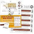 New Primal Snack Mates Pepperoni Pizza Chicken Sticks, Gluten Free Healthy Snacks for Kids, Low Sugar High Protein Back to School Snacks, Mini Paleo Jerky Meat Stick, 8g Protein, 50 Calories, 10 Pack