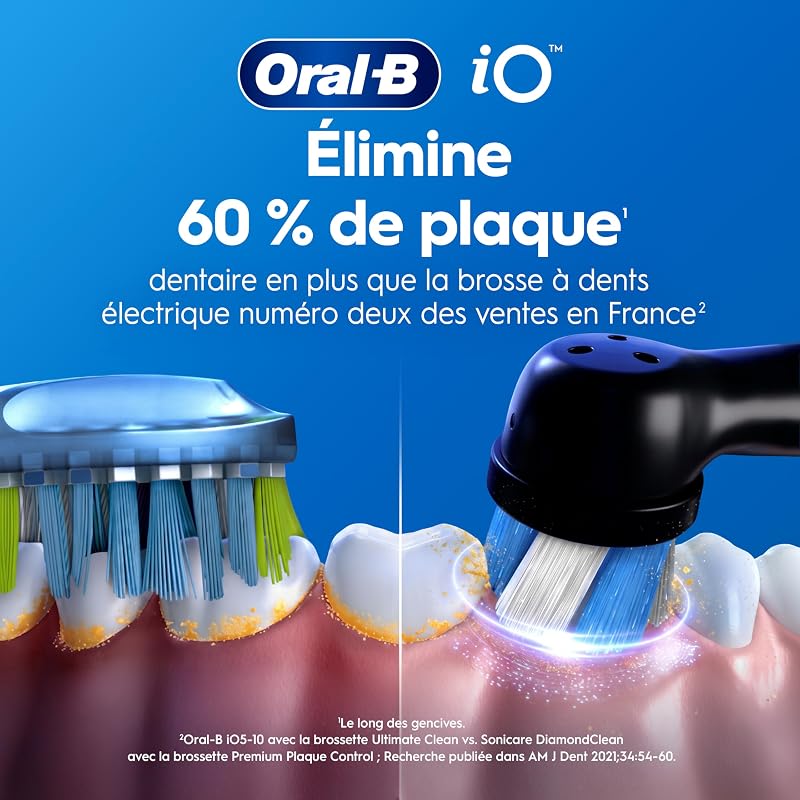 Brosses à Dents Electriques iO 2 Duo, 2 Brossettes, Noire et Rose