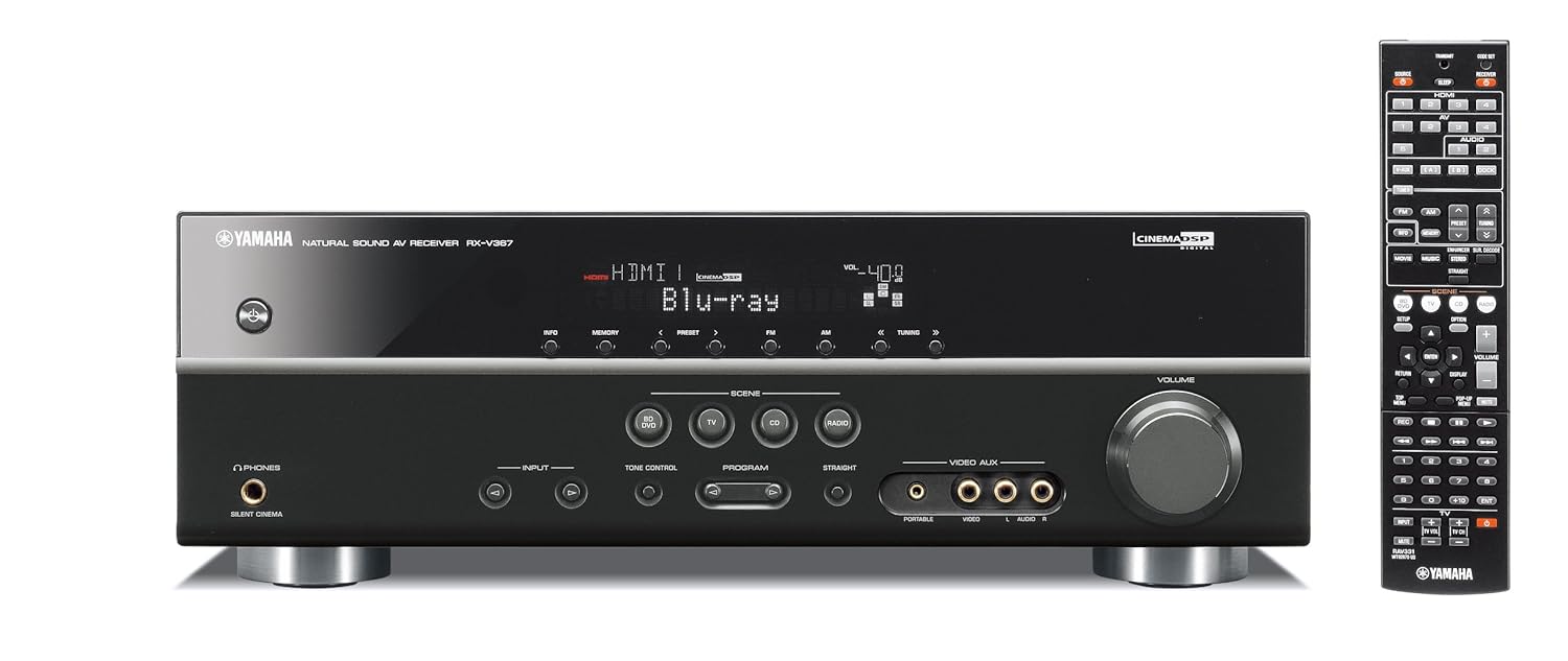 Yamaha RX-V367BL 500-Watt 5.1- Channel AV Receiver (Discontinued by Manufacturer)