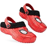 Marvel Spiderman Boys Winter Clogs, Fleece Lined Clogs Garden Shoes Spidey Gifts