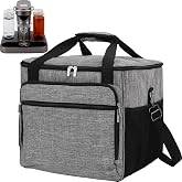 COVERQUE Carrying Case for Bartesian Cocktail Machine, Insulated Cocktail Maker Travel Bag with Pocket for Bartesian Cocktail Capsules, Straw Accessories, Gray