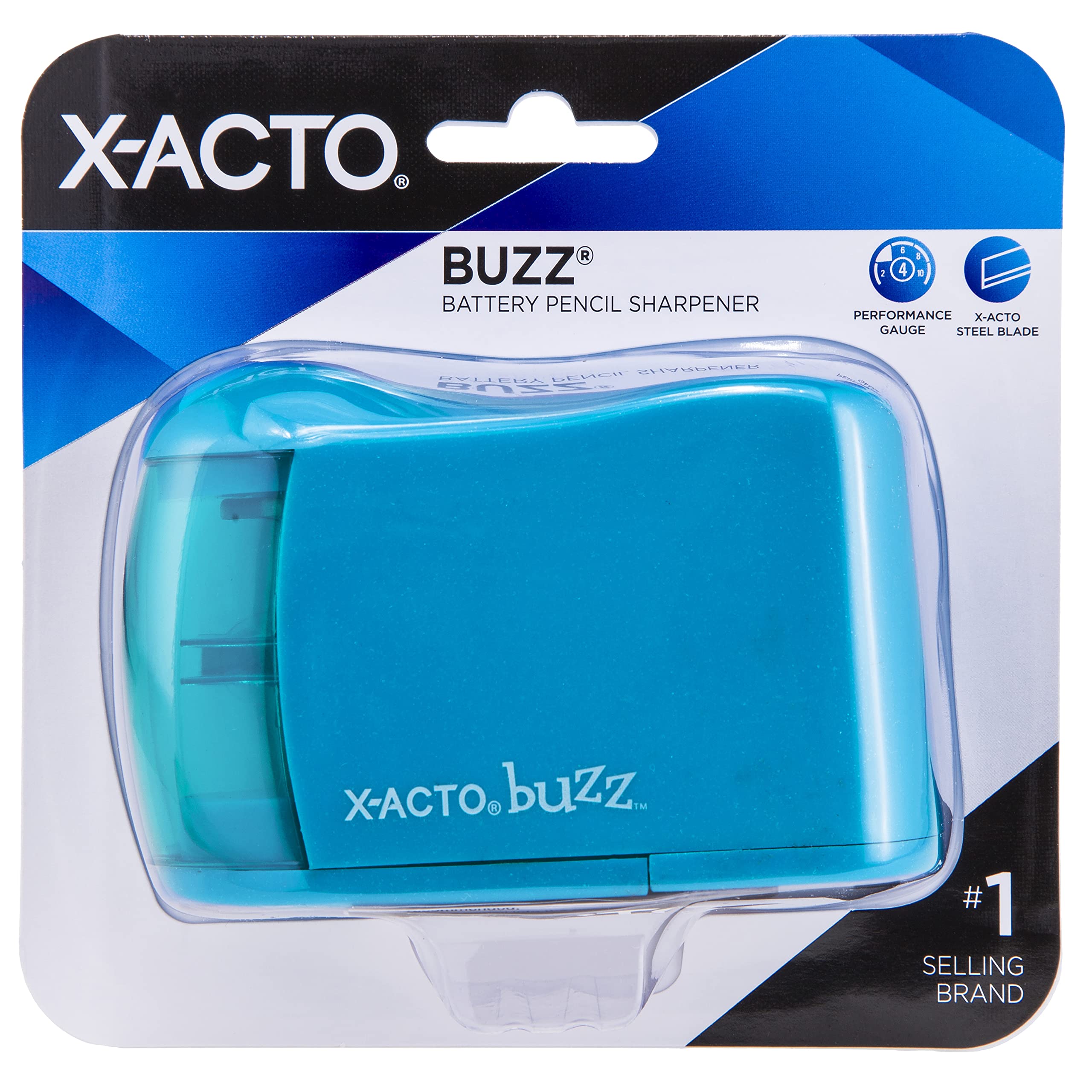 X-ACTO Buzz Battery Pencil Sharpener, Assorted Colors, 1 Count (16758)