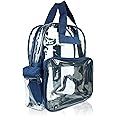 DALIX Small Clear Backpack Bag in Navy Blue