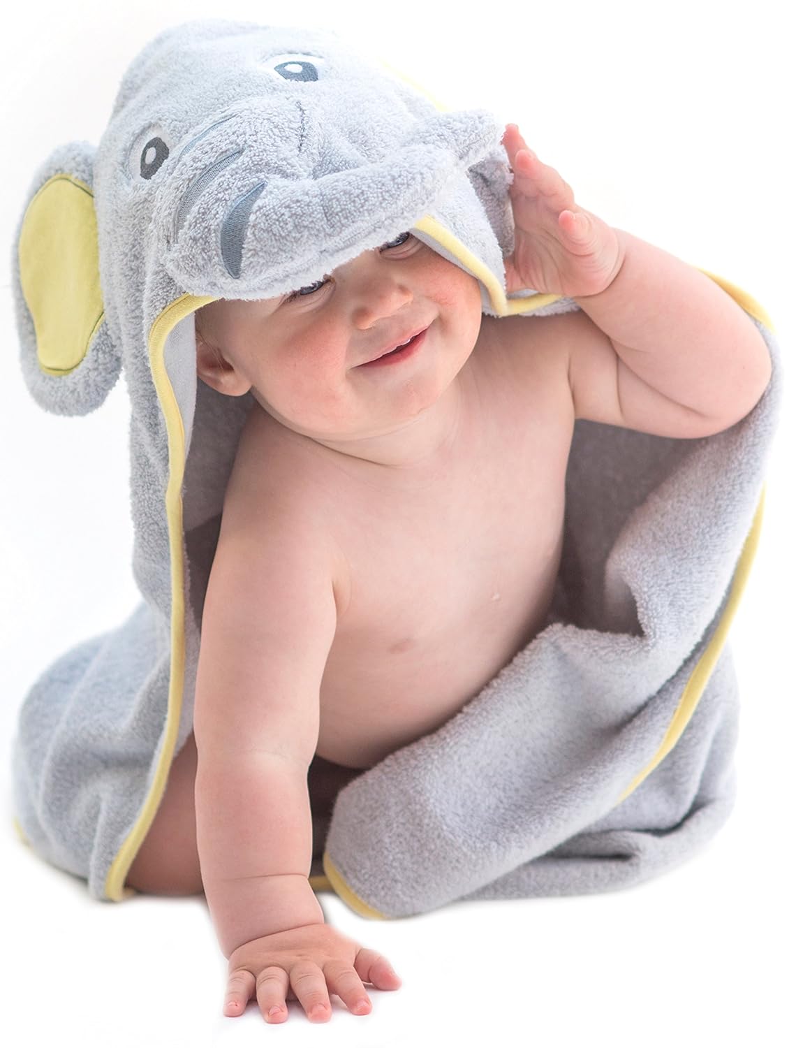Hooded Baby Towel Elephant, Hooded Bath Towels for Babies, Toddlers