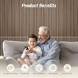 Tonor 4-Pack Walnut Veneer Acoustic Wood Panels 47.2 x 23.6 x 0.74 inches view 5