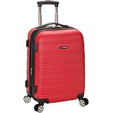 Rockland Melbourne Hardside Expandable Spinner Wheel Luggage, Carry-On 20", Red