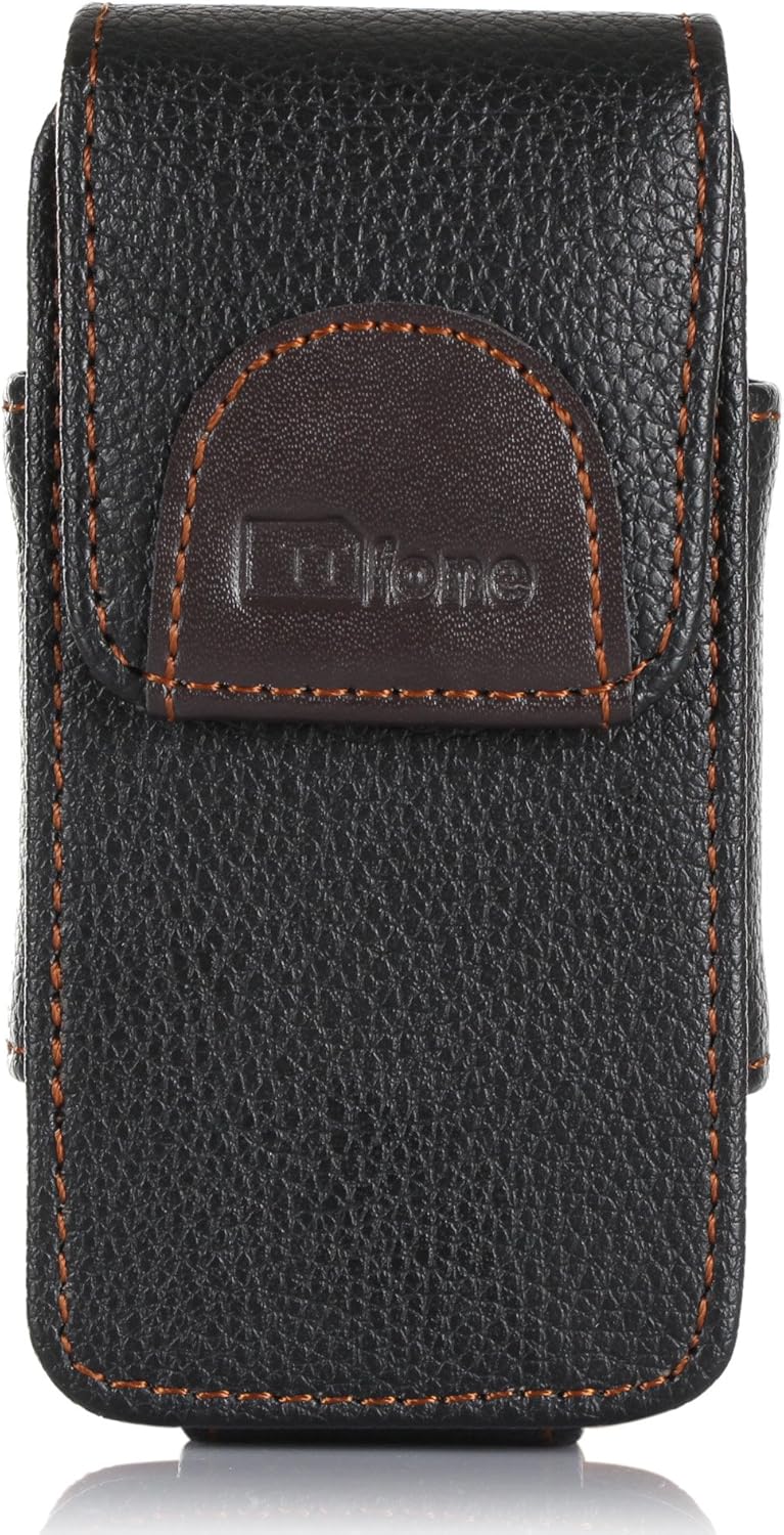 TTfone Premium Holster Case Impact Resistant with belt clip Big Button Mobile Phones (TTCF4 Star TT300), black/silver