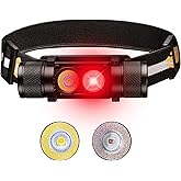 77outdoor LED Rechargeable Red Headlamp, H25LR / D25LR Powerful Lightweight Headlight with 90 High CRI Bright White Light and 660nm Deep Red Light, USB C Charging for Camping, Hiking, Hunting