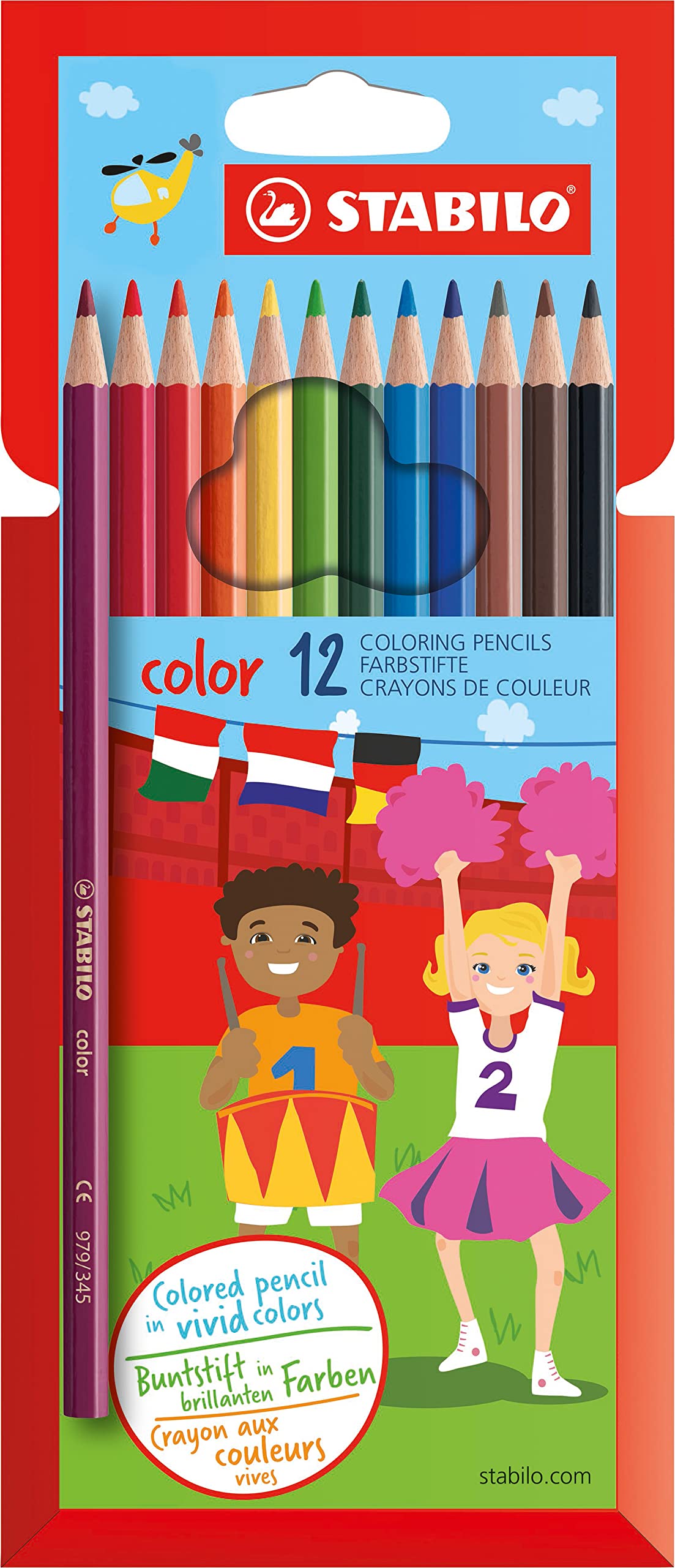 STABILO color - Colouring Pencil - Pack of 12 - Assorted Colours
