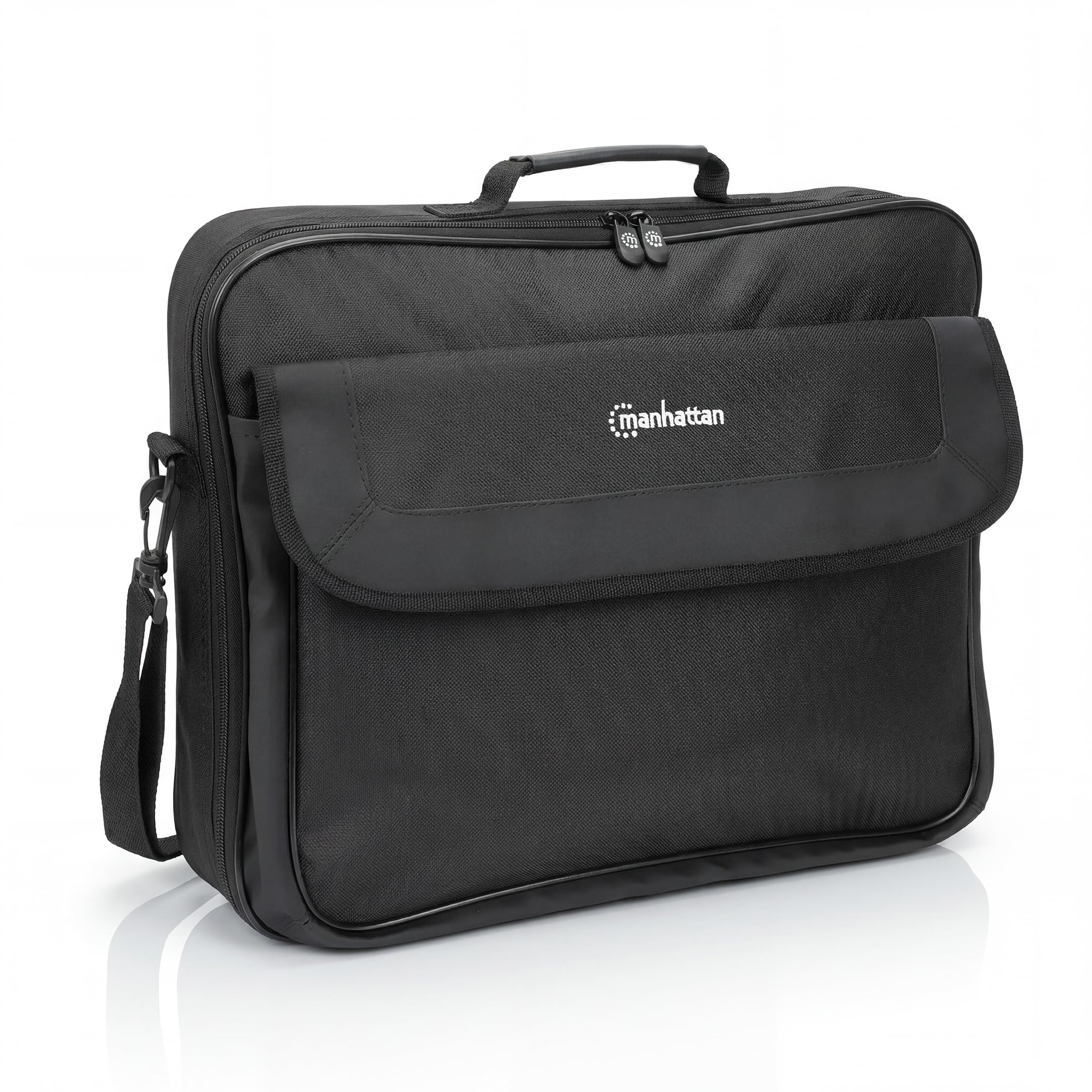 Manhattan Cambridge Clamshell Laptop Bag 15.6 Inches Black
