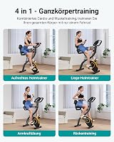 MERACH Multifunctional Foldable Exercise Bike 16 Resistance Levels 300lbs view 2