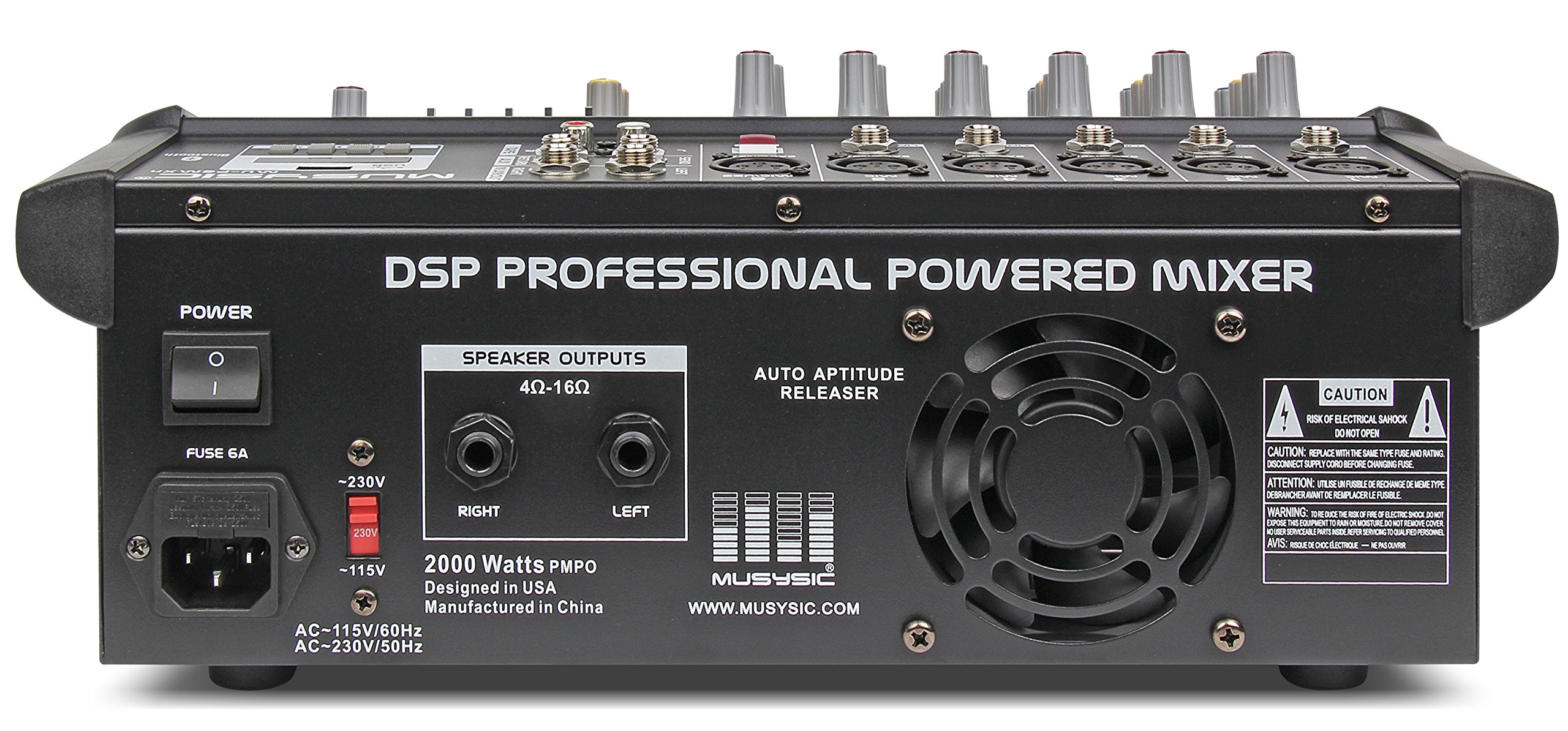 Complete Professional 2000 Watts Complete PA System 6 Ch Mixer 10