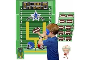 Funnlot Football Games for Kids Pin The Football Game Football Party Supplies Football Party Games Activities Halloween Party Games Football Theme Party Decorations (Pin The Football on The Goalpost)