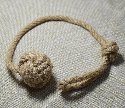Amazon Com Baihoo Set Of 2 Natural Jute Rope Knot Tie Backs