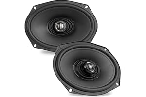 NVX® XFHD69L Premium 6x9” Motorcycle Speakers, 800W Peak (400W RMS), 2-Ohm Aftermarket Saddlebag Lid Coaxials with 1" Titaniu
