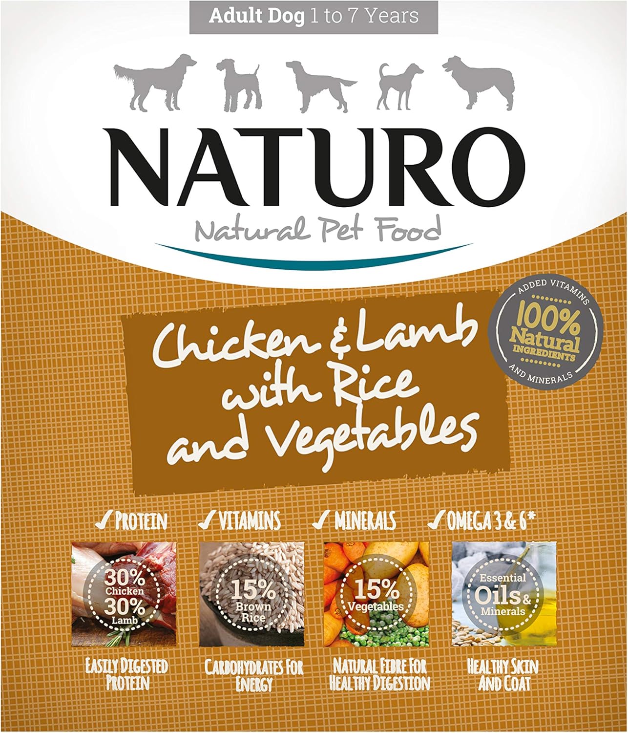 Chicken, Lamb & Rice with Vegetables Wet Food for Adult Dogs Trays 400g x 7, 400 g (Pack of 7) - Image 3