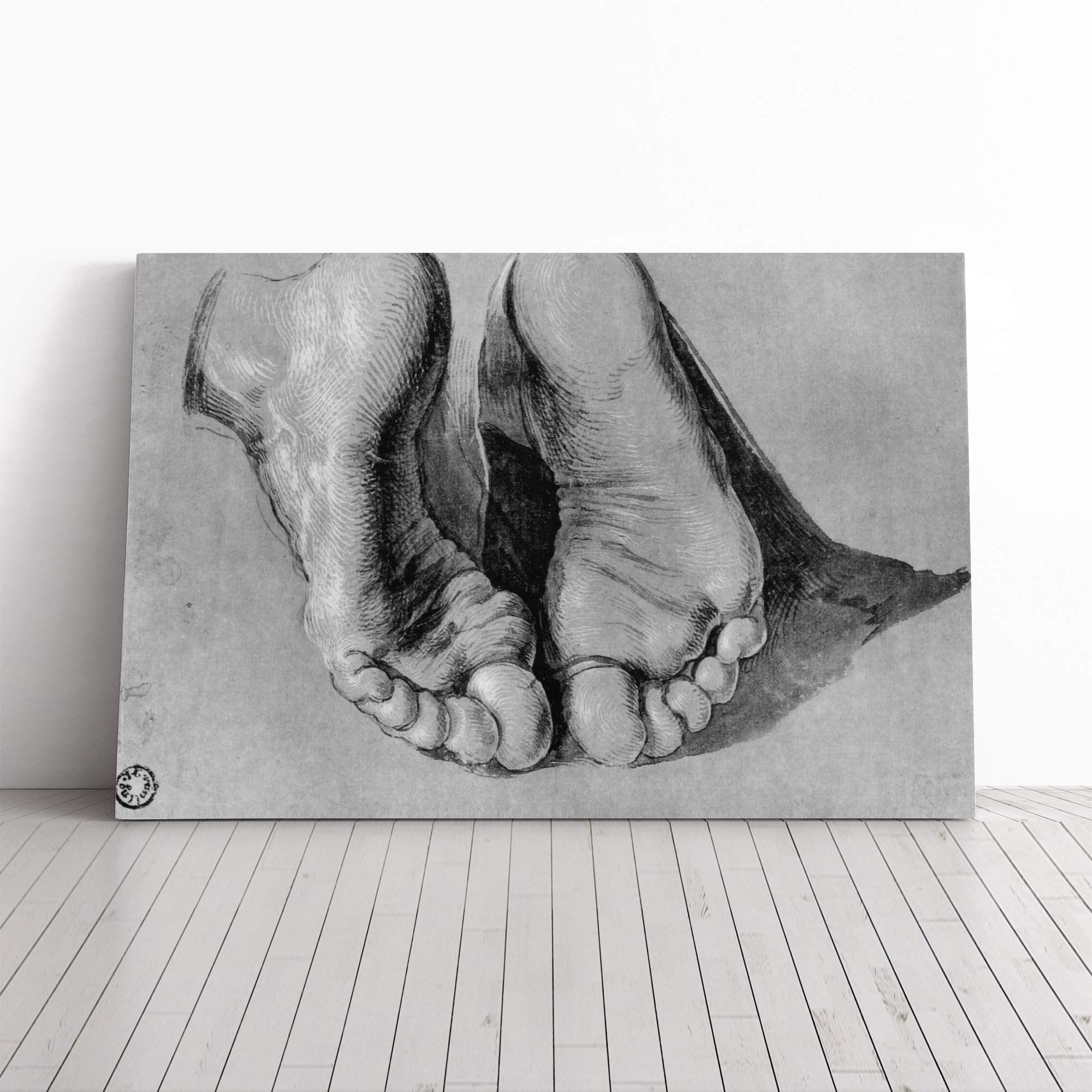 Albrecht Durer Feet of an Apostle Canvas Print | Gallery Wrapped 30mm Frame Wall Art | 20x14 inches | Ready to Hang | Modern Picture | Living Room Bedroom Lounge Office