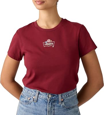 The Perfect Tee Emb Rose Bw Warm Caberne