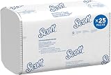 Scott Multifold Hand Towels 6633 1-Ply White 25 Packs 175 Sheets each