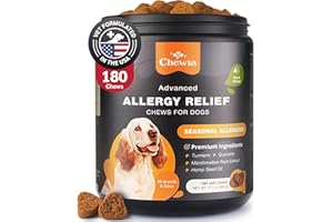 CHEWIA Dog Allergy Relief Chews - Itch Relief for Dogs - Dog Allergy Chews - US Formulated Dog Itching Skin Relief with Salmon Oil - Anti Itch, Immune Health, Seasonal Allergies & Hot Spots Support Treats